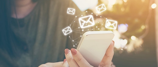 E-Mails die auf dem Handy eingehen